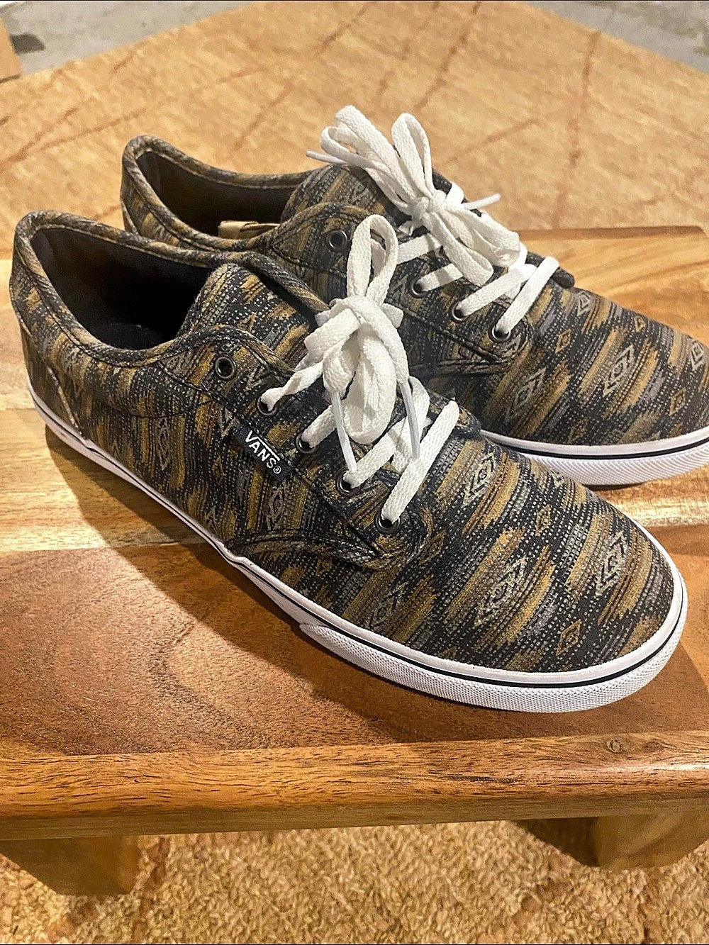 Vans Era Guate Weave Geometric Sneakers Black & Brown US 8.5